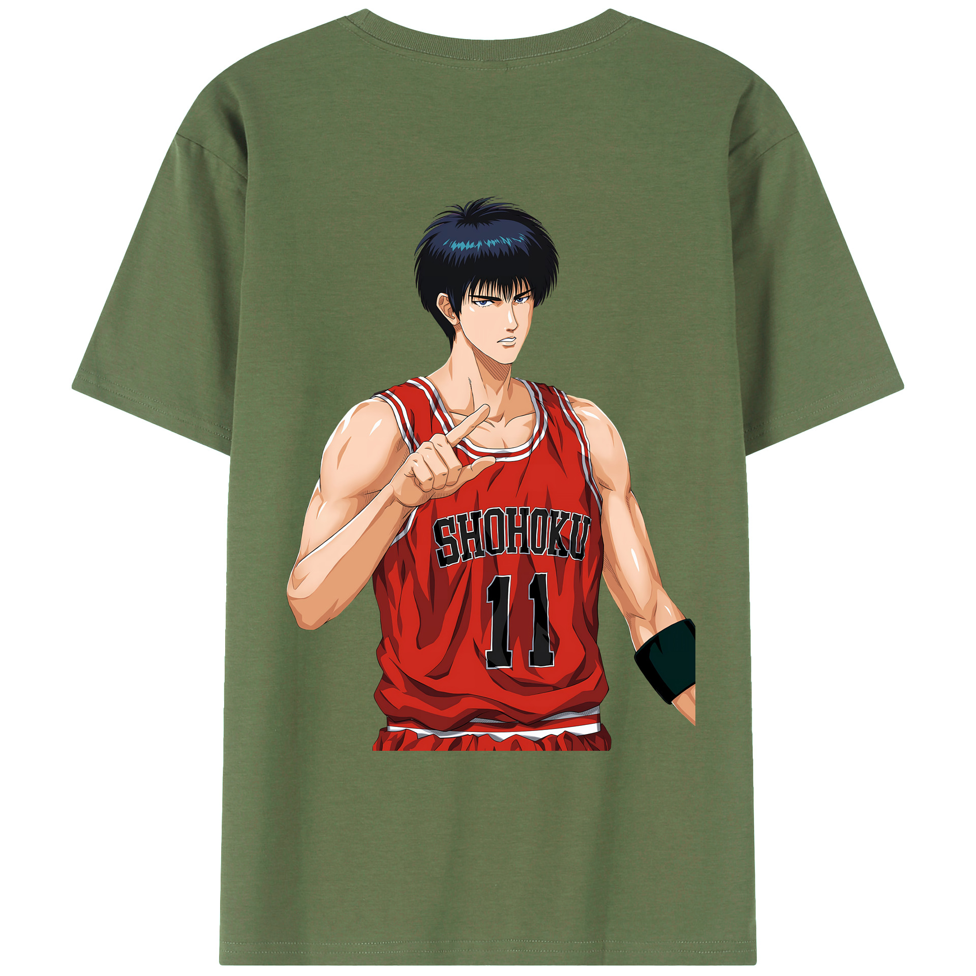 （画像用） SLAM DUNK／スラムダンク 綿100％ メンズ半袖Tシャツ（バックプリント） 通気性